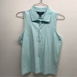 Polo Ralph Lauren girls sleeveless polo shirt size L(12/14) mint green Nwot